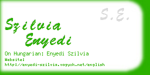 szilvia enyedi business card